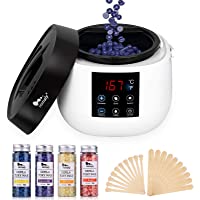 Himaly Calentador de Cera Eléctrico para Depilación Profesional 500ml con Pantalla LCD Set de Depilación con Cera…